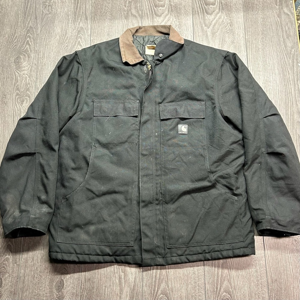 Carhartt Mens Arctic Quilt Lined Traditional Jacket Black Duck Canvas XL C03 BLK